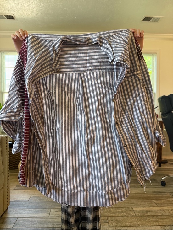 We The Free Tops - We The Free Blue and White Striped Button-Down Shirt